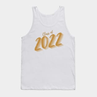 Class Of 2022. Simple Typography Gold Graduation 2022 Design. Tank Top